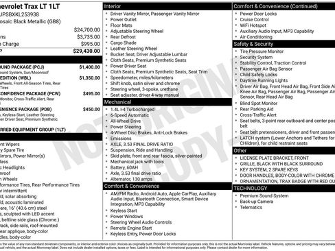 Used 2019 Chevrolet Trax LT w/ Sun & Sound Package AWD/4WD image 8