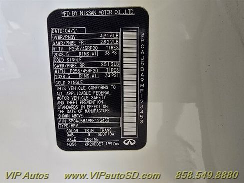 Used 2021 INFINITI QX50 Luxe w/ Appearance Package FWD image 27