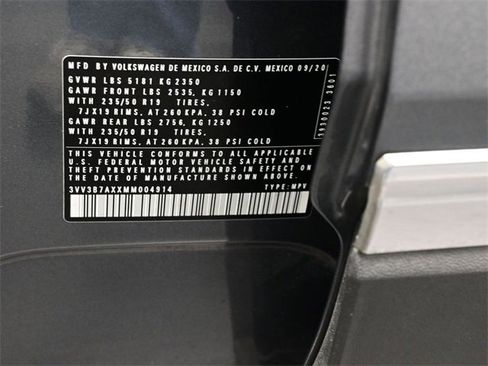 Used 2021 Volkswagen Tiguan SEL w/ 3-Row Tiguan MDO Package image 20