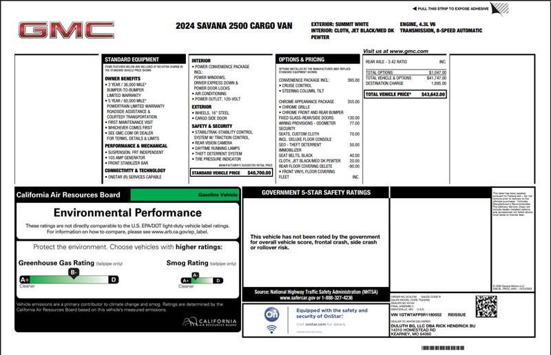 Used 2024 GMC Savana 2500 w/ Driver Convenience Package RWD image 3