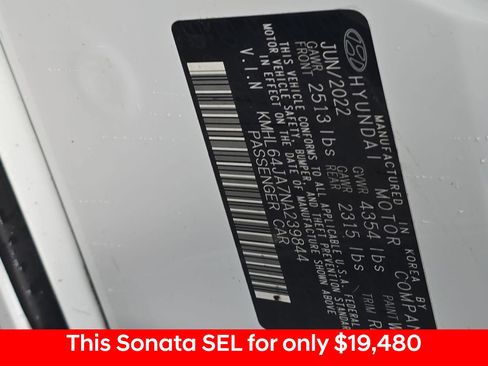 Used 2022 Hyundai Sonata SEL image 42