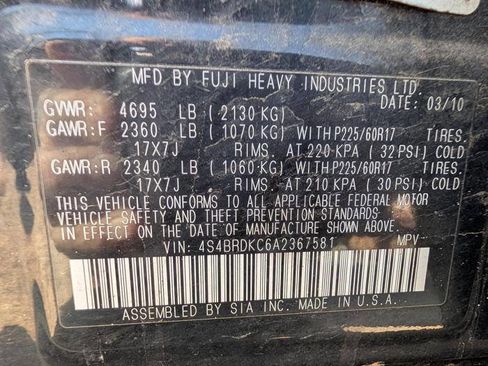 Used 2010 Subaru Outback 3.6R Limited AWD/4WD image 46