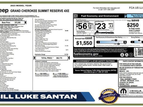 Used 2023 Jeep Grand Cherokee Summit AWD/4WD image 1