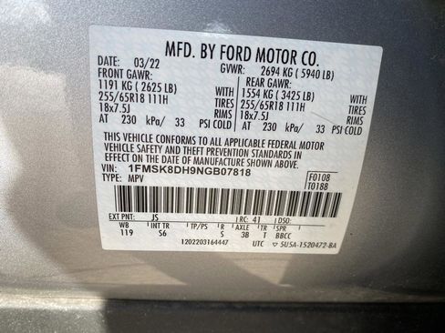 Used 2022 Ford Explorer XLT w/ Equipment Group 202A image 52