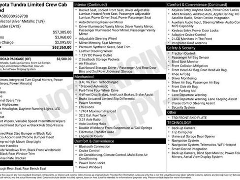 Used 2025 Toyota Tundra Limited w/ TRD Off-Road Package AWD/4WD image 27