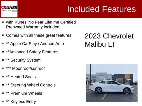 Used 2023 Chevrolet Malibu LT w/ Driver Confidence Package image 2