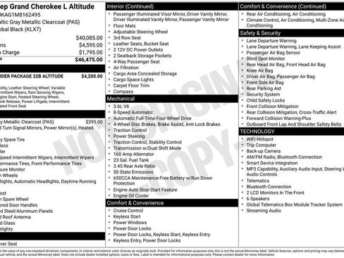 Certified 2021 Jeep Grand Cherokee L Laredo AWD/4WD image 2