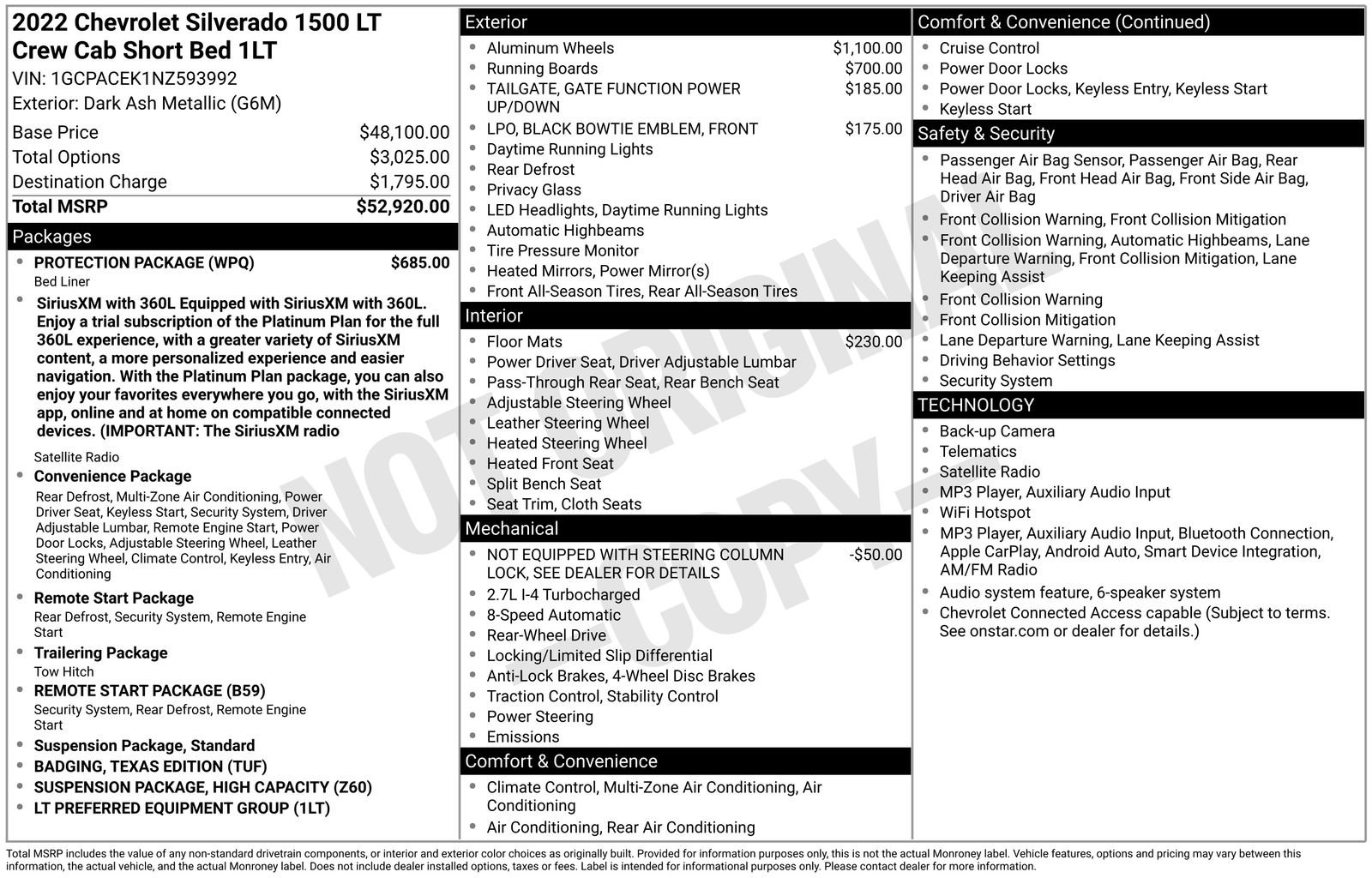 Used 2022 Chevrolet Silverado 1500 LT w/ Protection Package RWD image 10