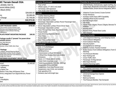 Used 2019 GMC Terrain Denali w/ Driver Alert Package II image 2