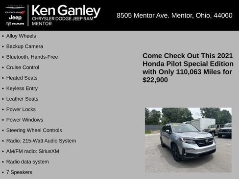 Used 2021 Honda Pilot Special Edition image 5
