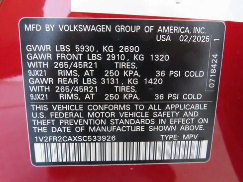 New 2025 Volkswagen Atlas SEL Premium R-Line AWD/4WD image 31