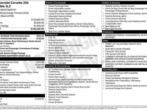 New 2026 Chevrolet Corvette Z06 w/ Stealth Interior Trim Package image 9