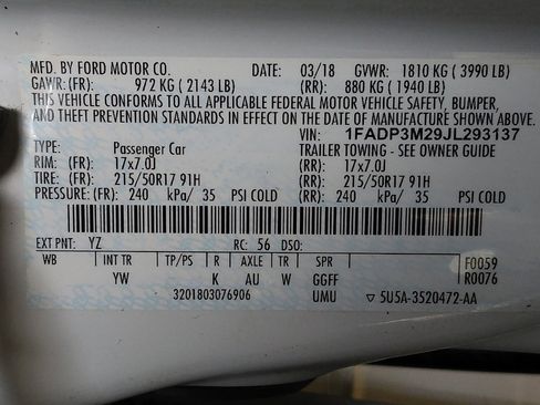 Used 2018 Ford Focus SEL FWD image 33