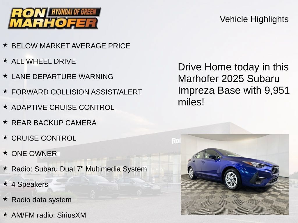 Used 2025 Subaru Impreza 2.0i AWD/4WD image 15