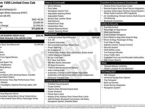 Used 2023 RAM 1500 Limited w/ Body Color Bumper Group image 68