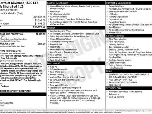 Used 2020 Chevrolet Silverado 1500 LTZ AWD/4WD image 36