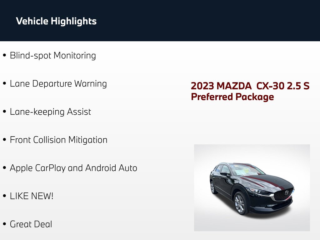 Used 2023 MAZDA CX-30 AWD 2.5 S w/ Preferred Package image 58