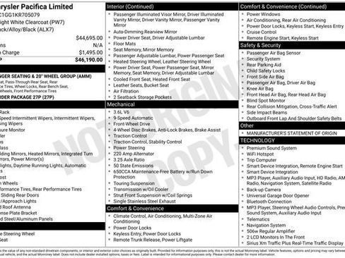 Used 2019 Chrysler Pacifica Limited FWD image 2