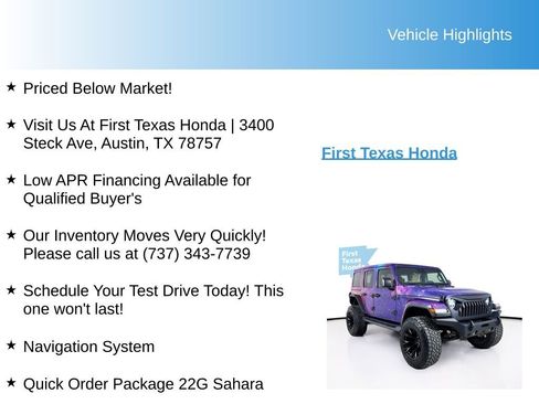 Used 2023 Jeep Wrangler Sahara w/ LED Lighting Group AWD/4WD image 10