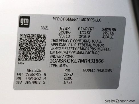 Certified 2021 Chevrolet Suburban High Country image 34