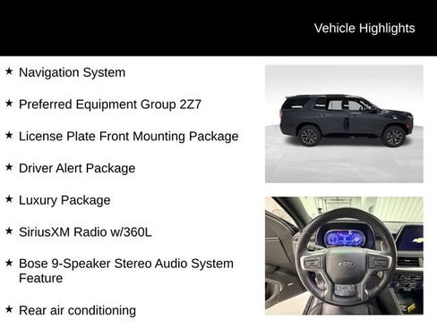 Used 2022 Chevrolet Tahoe Z71 w/ Luxury Package AWD/4WD image 16