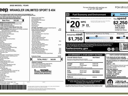 Used 2022 Jeep Wrangler Unlimited Sport image 4