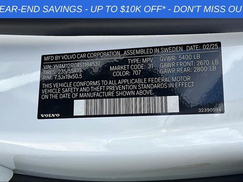 Used 2025 Volvo XC60 B5 Plus w/ Protection Package Premier image 27