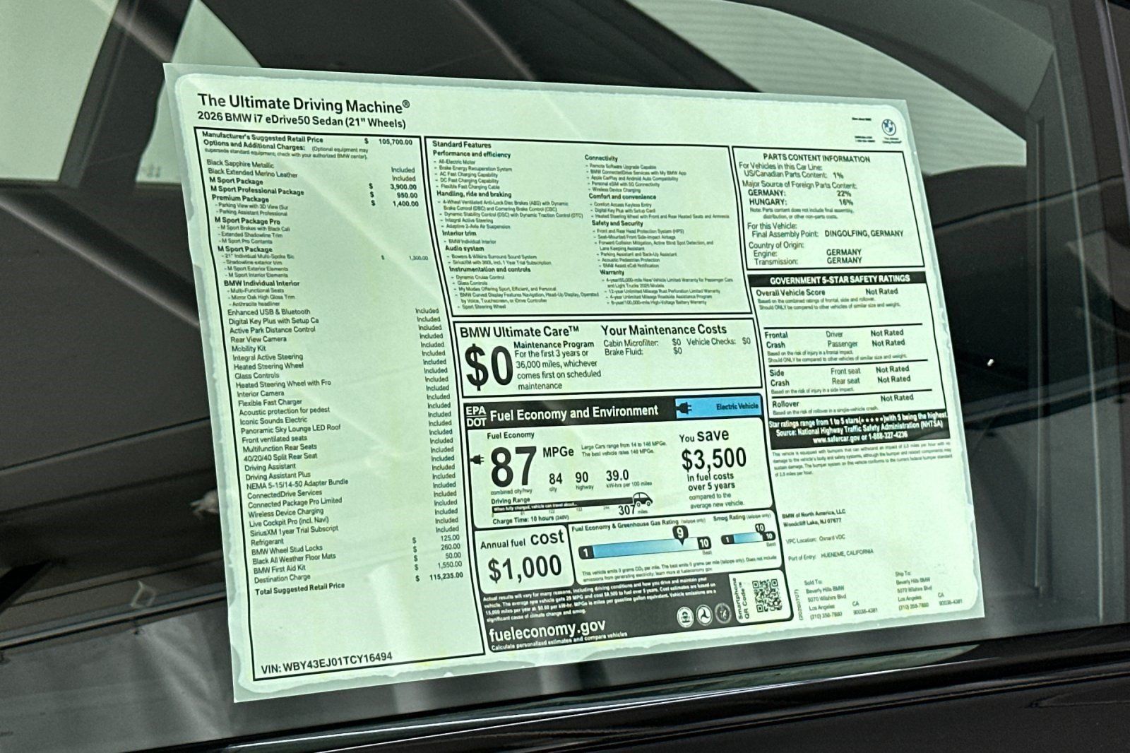 Used 2026 BMW i7 xDrive60 w/ M Sport Package RWD image 29