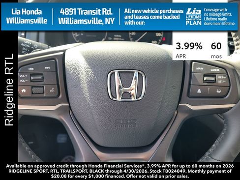 New 2026 Honda Ridgeline RTL image 17