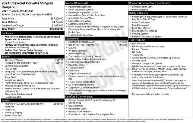 Used 2021 Chevrolet Corvette Stingray Preferred Cpe w/ 2LT RWD image 33