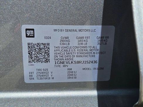 Certified 2024 Chevrolet Traverse RS w/ LPO, Floor Liner Package image 21