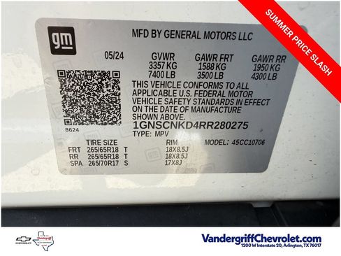 Certified 2024 Chevrolet Tahoe LT RWD image 34