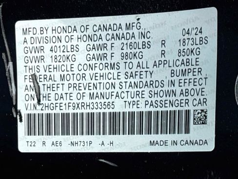 Certified 2024 Honda Civic Touring image 37