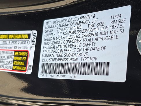 Used 2025 Honda Odyssey EX-L image 34