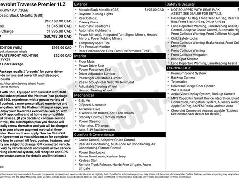 Certified 2023 Chevrolet Traverse Premier w/ Redline Edition AWD/4WD image 41