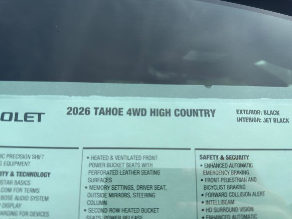 New 2026 Chevrolet Tahoe High Country AWD/4WD image 27