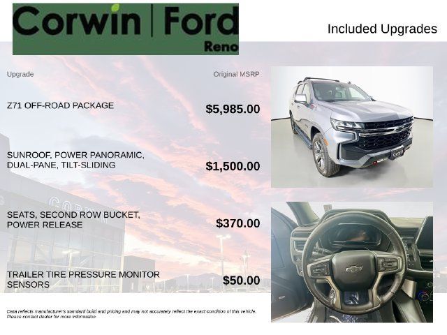 Used 2022 Chevrolet Tahoe Z71 w/ Z71 Off-Road Package AWD/4WD image 3