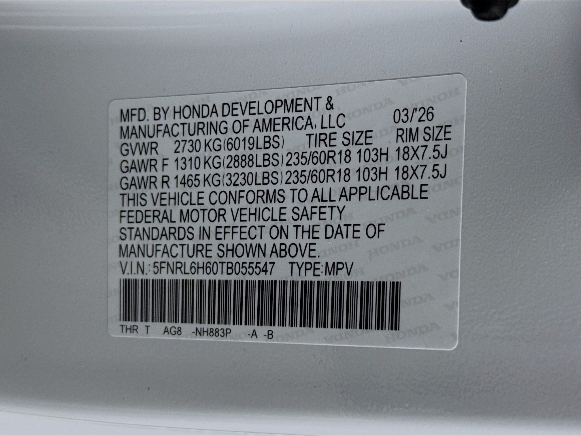 New 2026 Honda Odyssey EX-L image 40