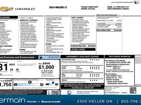 Used 2024 Chevrolet Malibu LT image 33