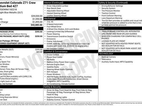 Used 2022 Chevrolet Colorado Z71 w/ Safety Package AWD/4WD image 5