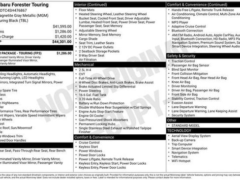 Used 2025 Subaru Forester Touring w/ Popular Package - Touring image 14