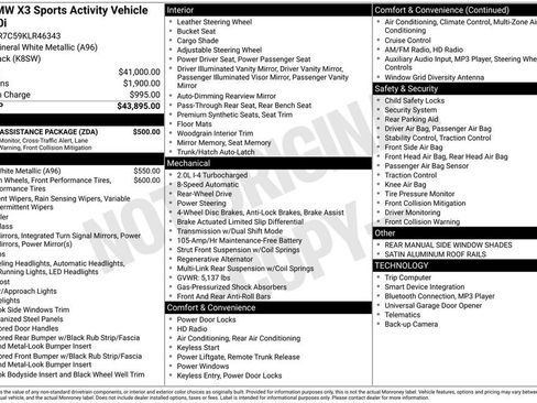 Used 2019 BMW X3 sDrive30i w/ Driving Assistance Package image 15