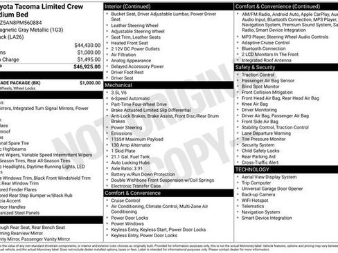 Used 2023 Toyota Tacoma Limited w/ Nightshade Package image 28