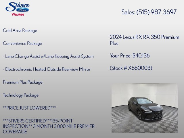 Used 2024 Lexus RX 350 Premium Plus w/ Convenience Package AWD/4WD image 8