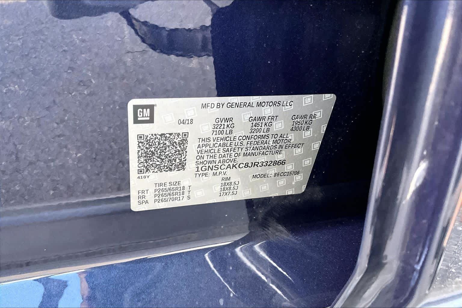 Certified 2018 Chevrolet Tahoe LS w/ Enhanced Driver Alert Package RWD image 30