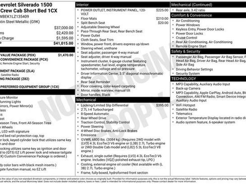 Used 2020 Chevrolet Silverado 1500 Custom w/ Custom Value Package RWD image 7
