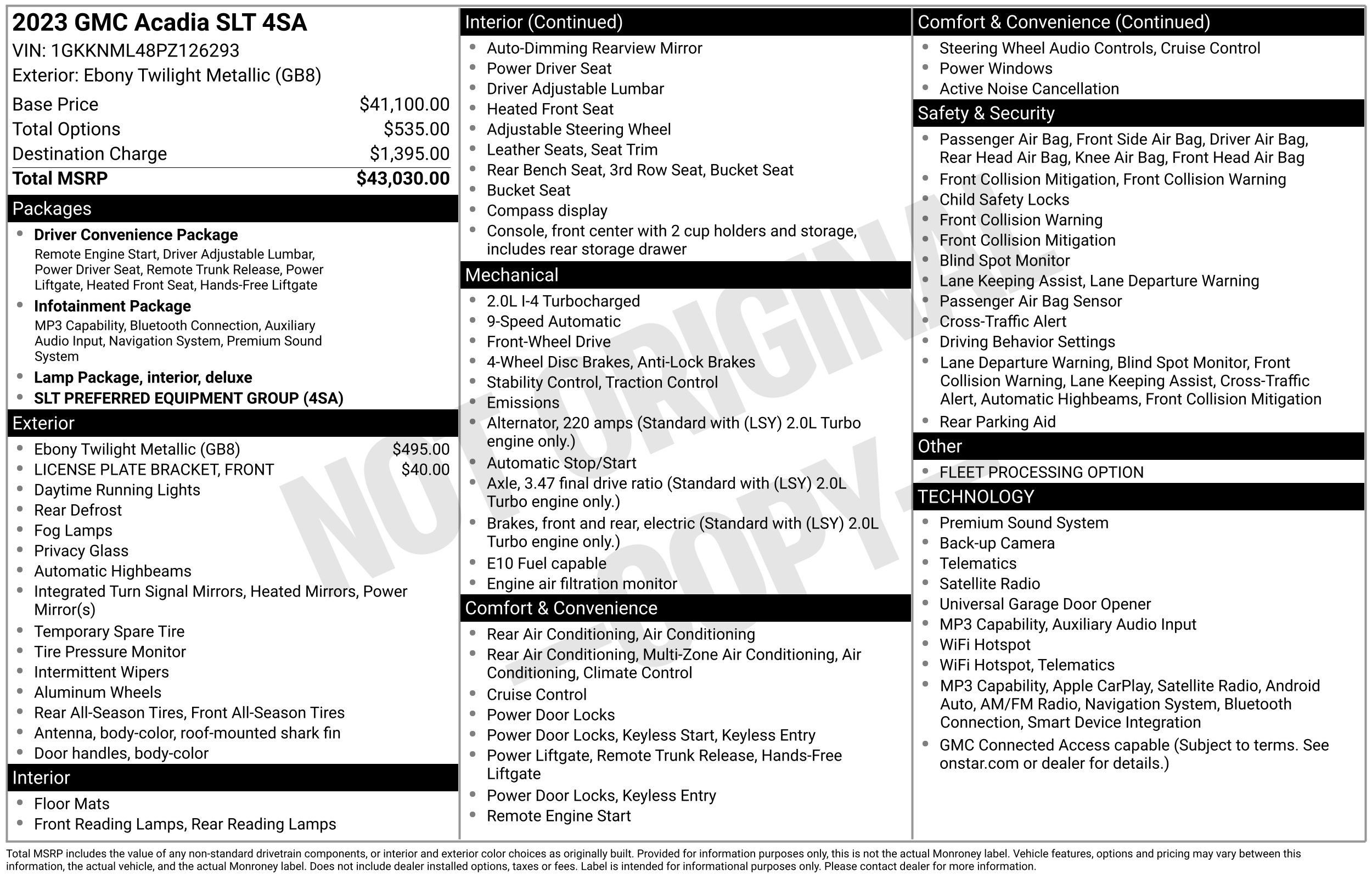 Used 2023 GMC Acadia SLT FWD image 16