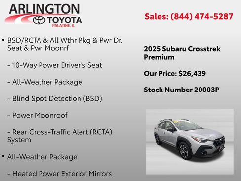 Used 2025 Subaru Crosstrek 2.0i Premium AWD/4WD image 2