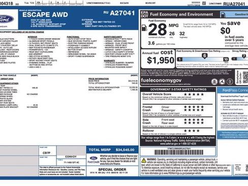 Used 2024 Ford Escape ST-Line AWD/4WD image 35