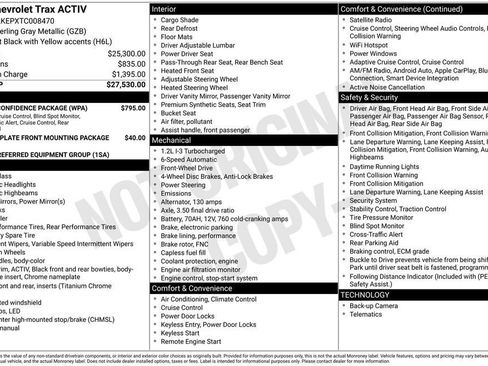 New 2026 Chevrolet Trax ACTIV w/ Driver Confidence Package image 25